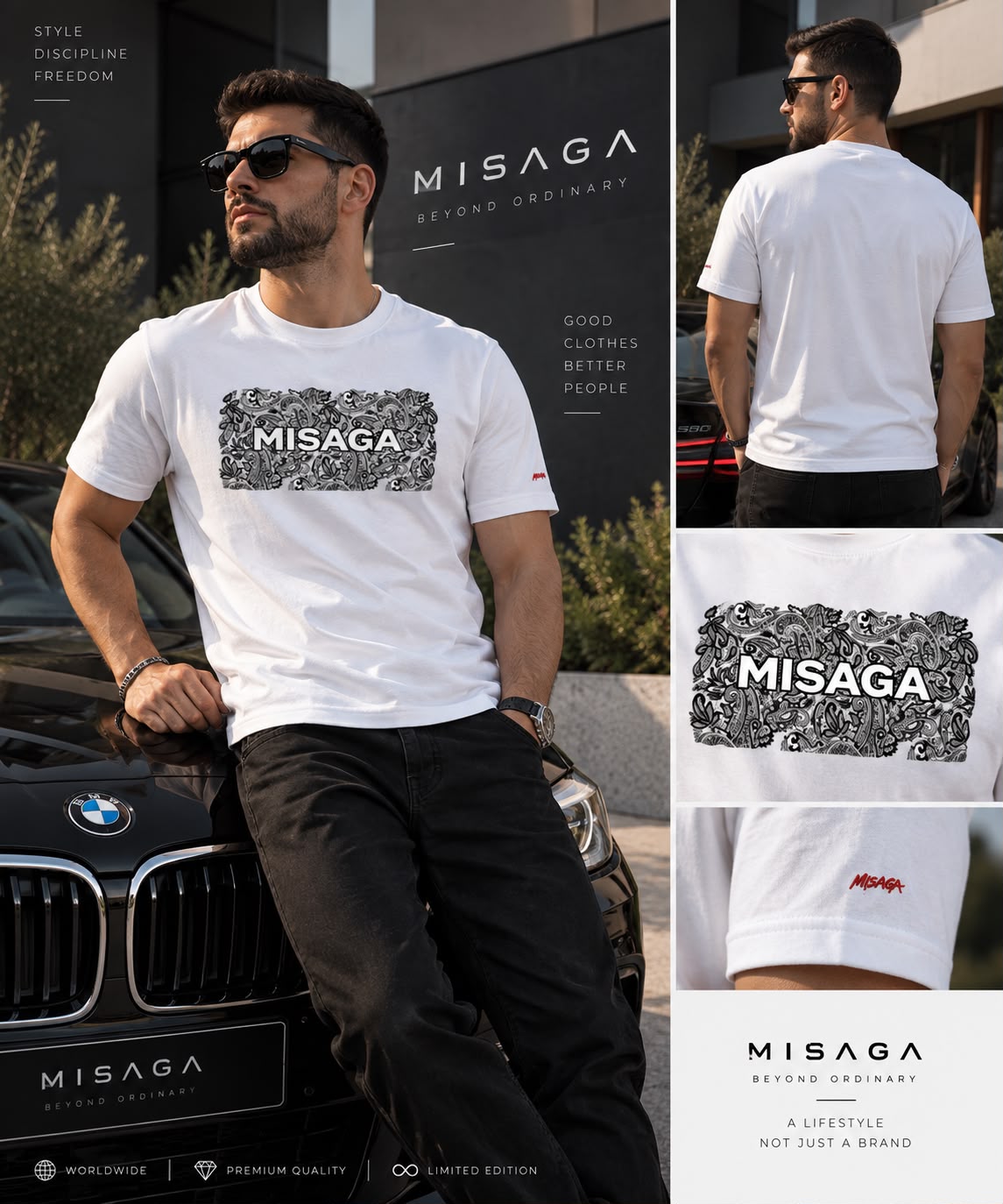 MISAGA Premium Paisley T-Shirt
