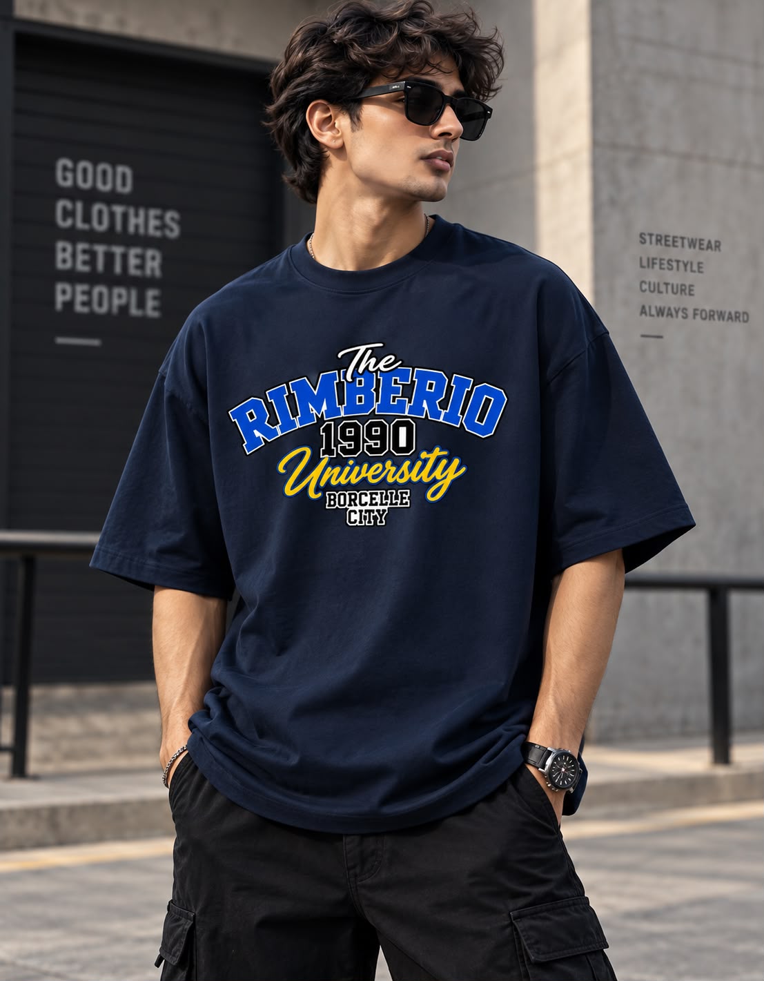 The RIMBERIO University Oversized T-Shirt